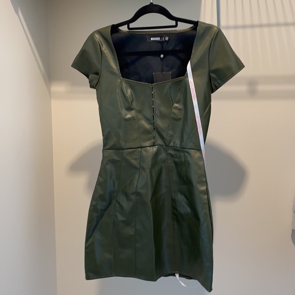 Faux Leather Dress NWT - Picture 3 of 8